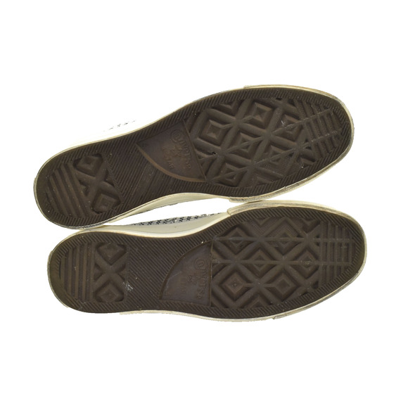 B0 Auth CONVERSE CHUCK TAYLOR SilverEgret Houndstooth Platform Sneakers Size 6 - Picture 7 of 8